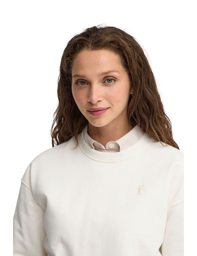 Sweatshirt boxy fit Bege