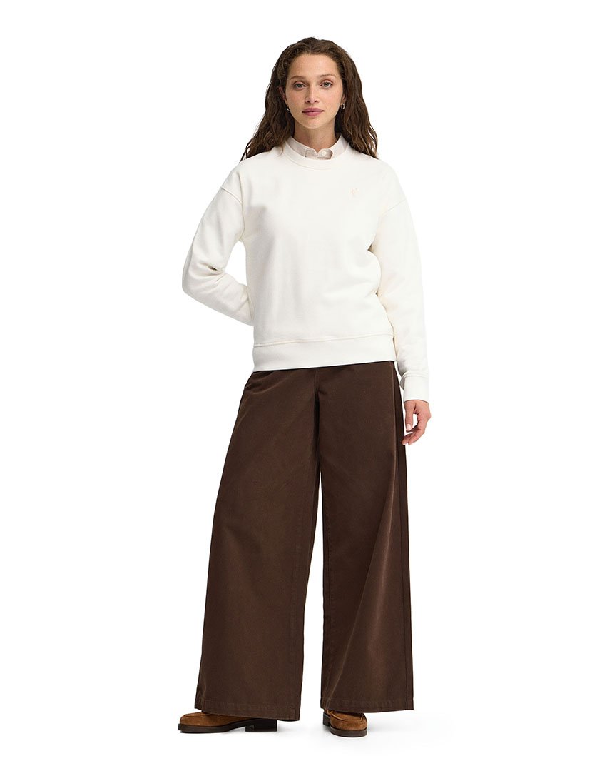 Sweatshirt boxy fit Bege