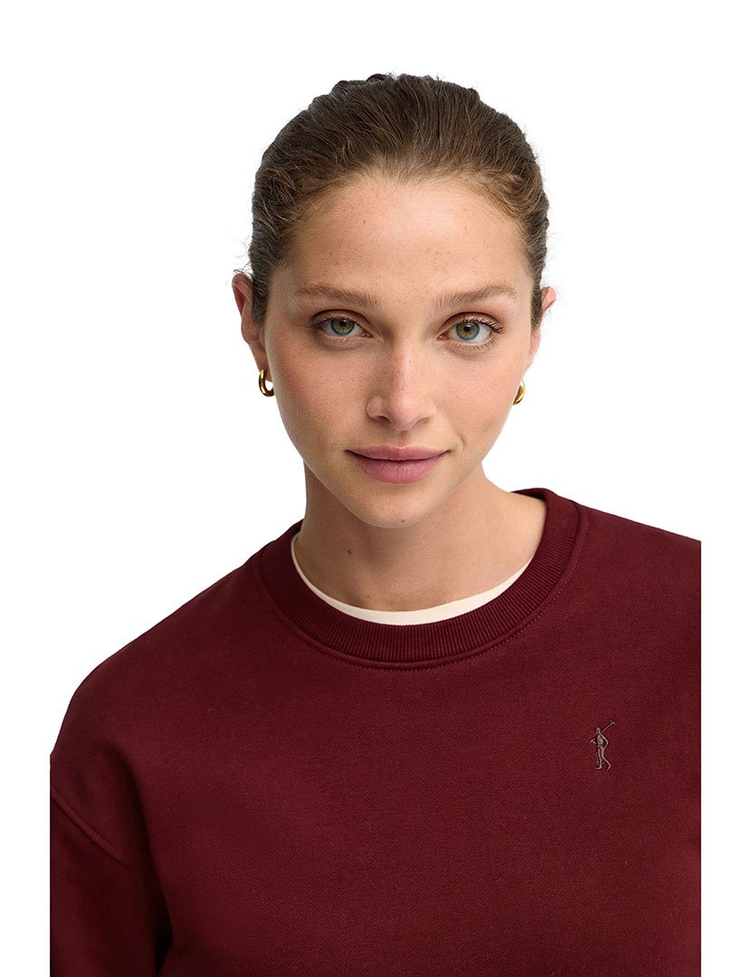 Sweatshirt boxy fit Bordô