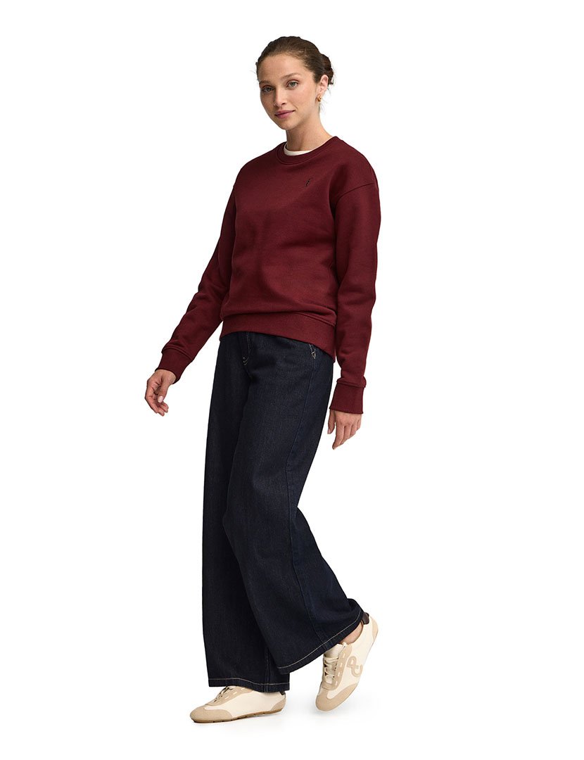 Sweatshirt boxy fit Bordô