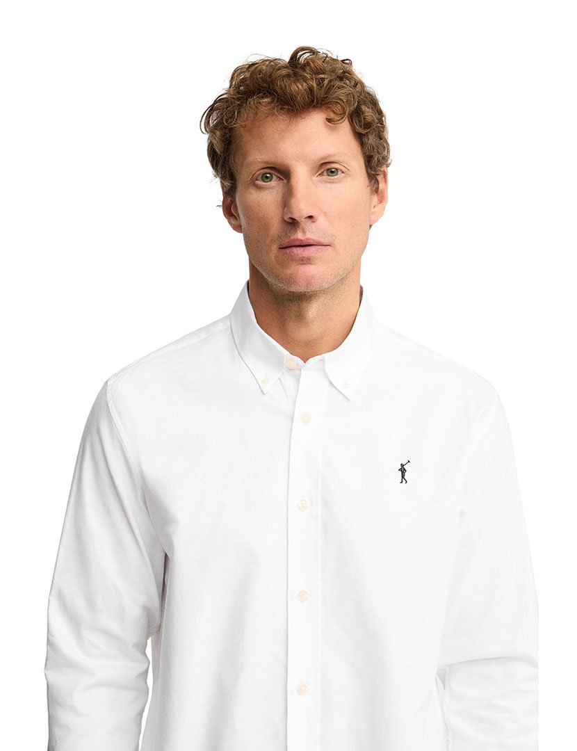 Camisa de manga comprida Oxford Branco