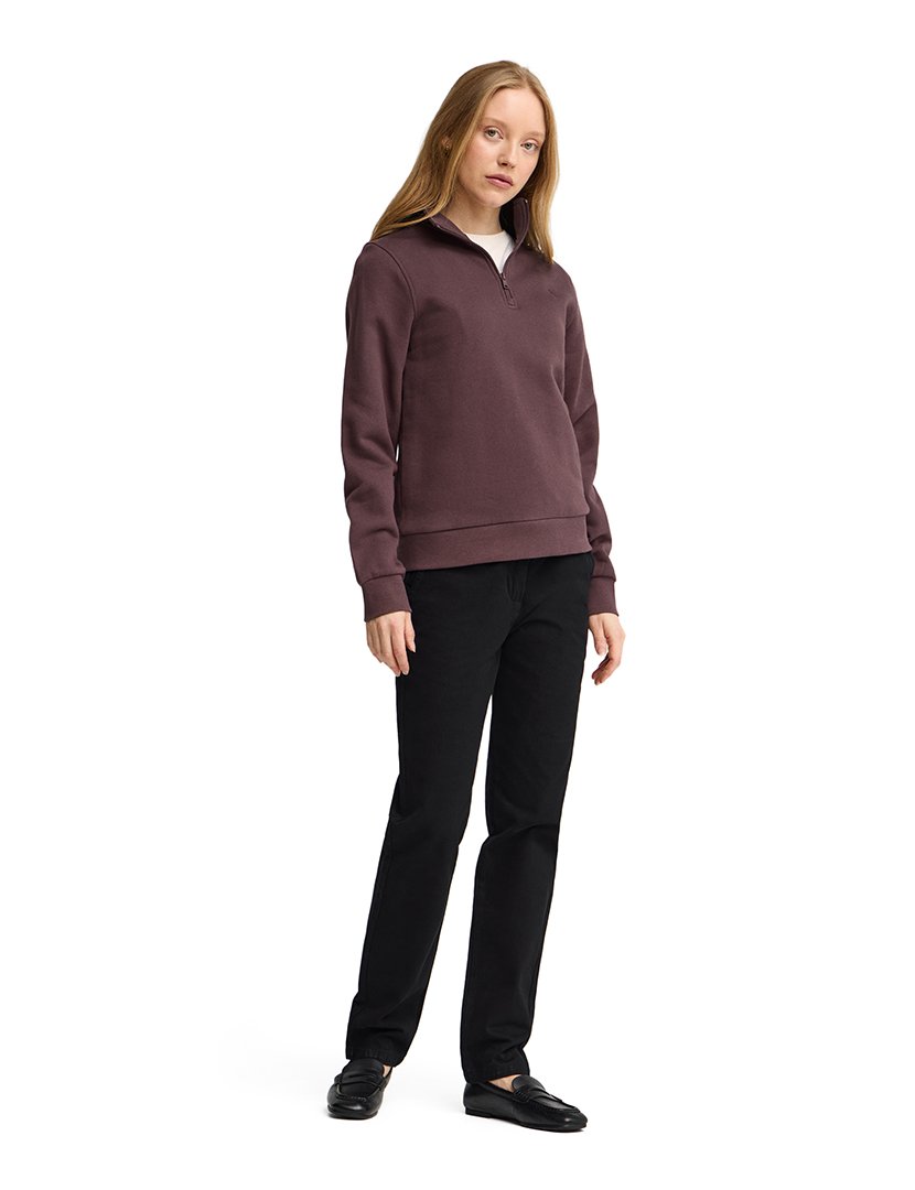 Sweatshirt com meio fecho Seldon Ameixa