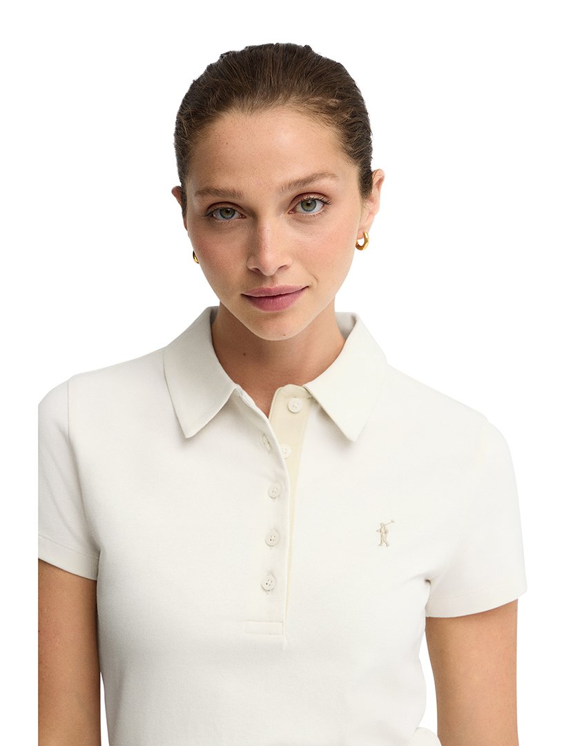 Pólo slim fit Bege