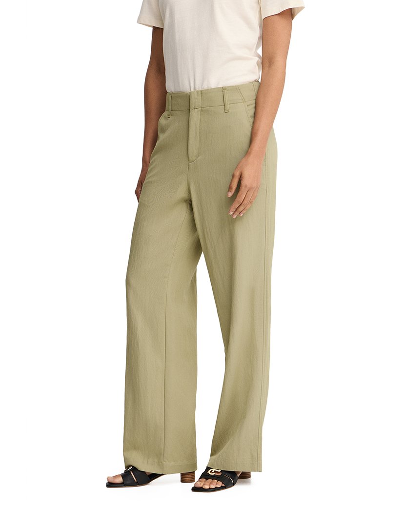 Pantalones Beiges de Corte Regular