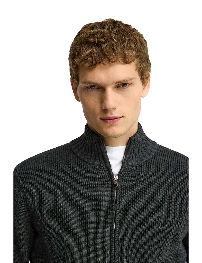 Cardigan de lã GG9 Cinzento