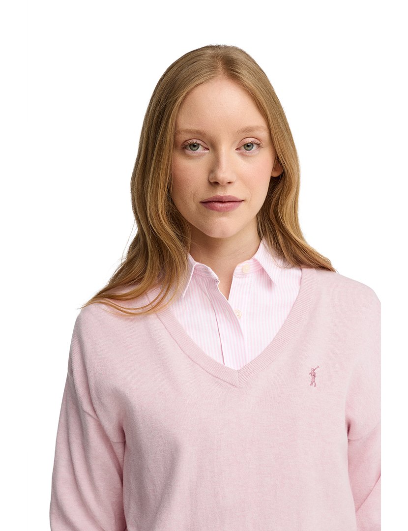 Camisola de lã GG12 Rosa