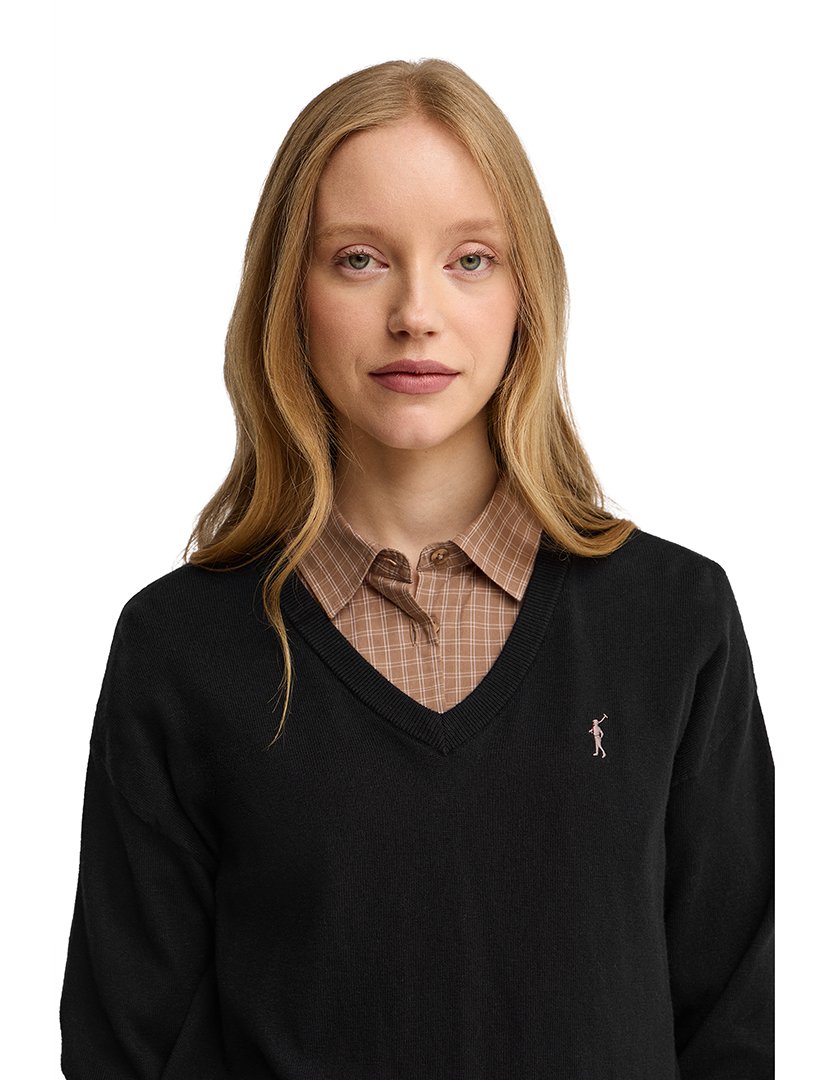 Camisola de lã GG12 Preto