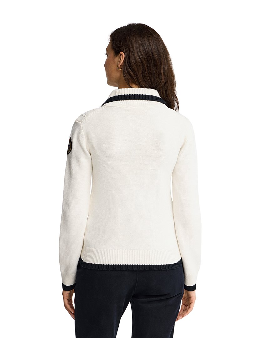 Cardigan emblema náutico GG5 Bege