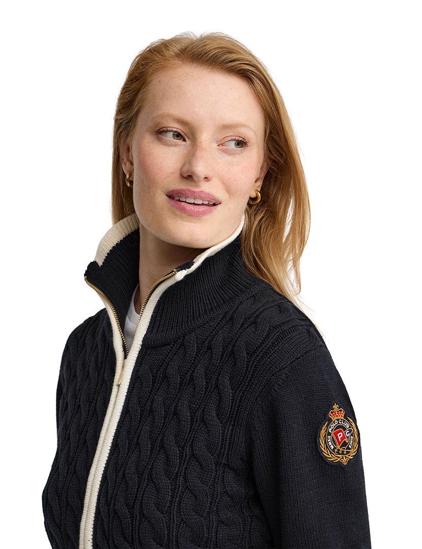 Cardigan emblema náutico GG5 Azul Marinho