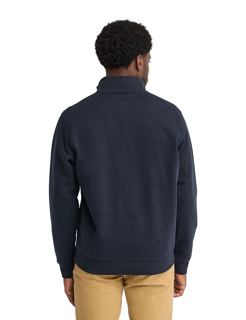 Sweatshirt com meio fecho regular fit Azul Marinho