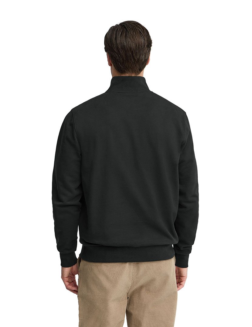 Sweatshirt com meio fecho regular fit Preto