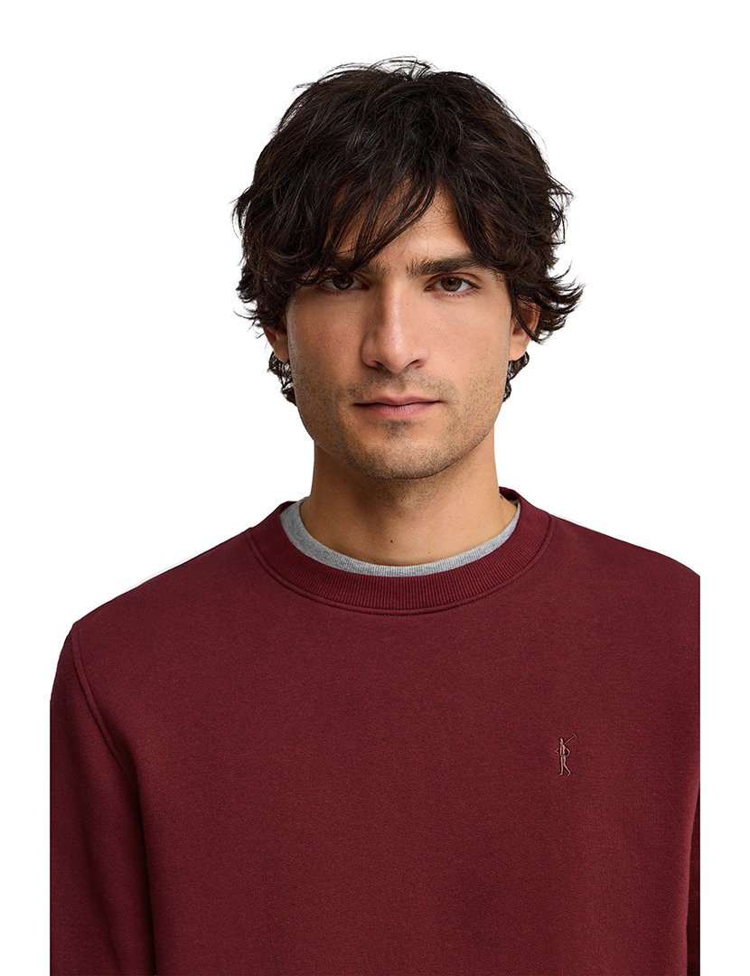 Sweatshirt relaxed fit Bordô