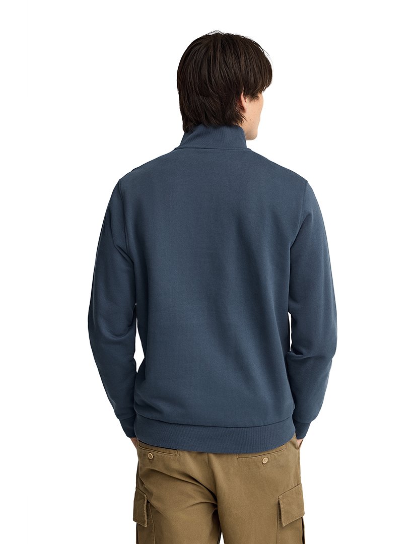 Sweatshirt com meio fecho regular fit Azul