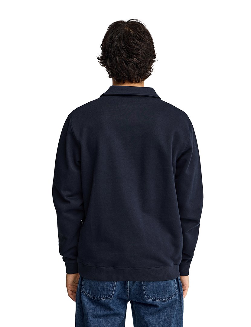 Pólo de manga comprida regular fit Azul Marinho