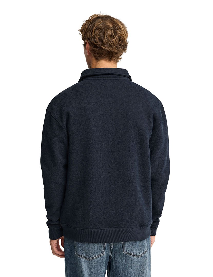 Sweatshirt com meio fecho Seldon Azul Marinho