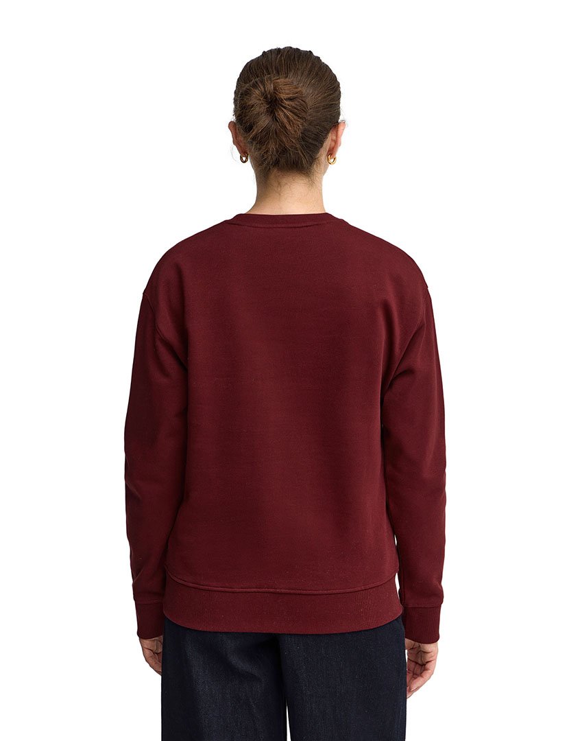 Sweatshirt boxy fit Bordô