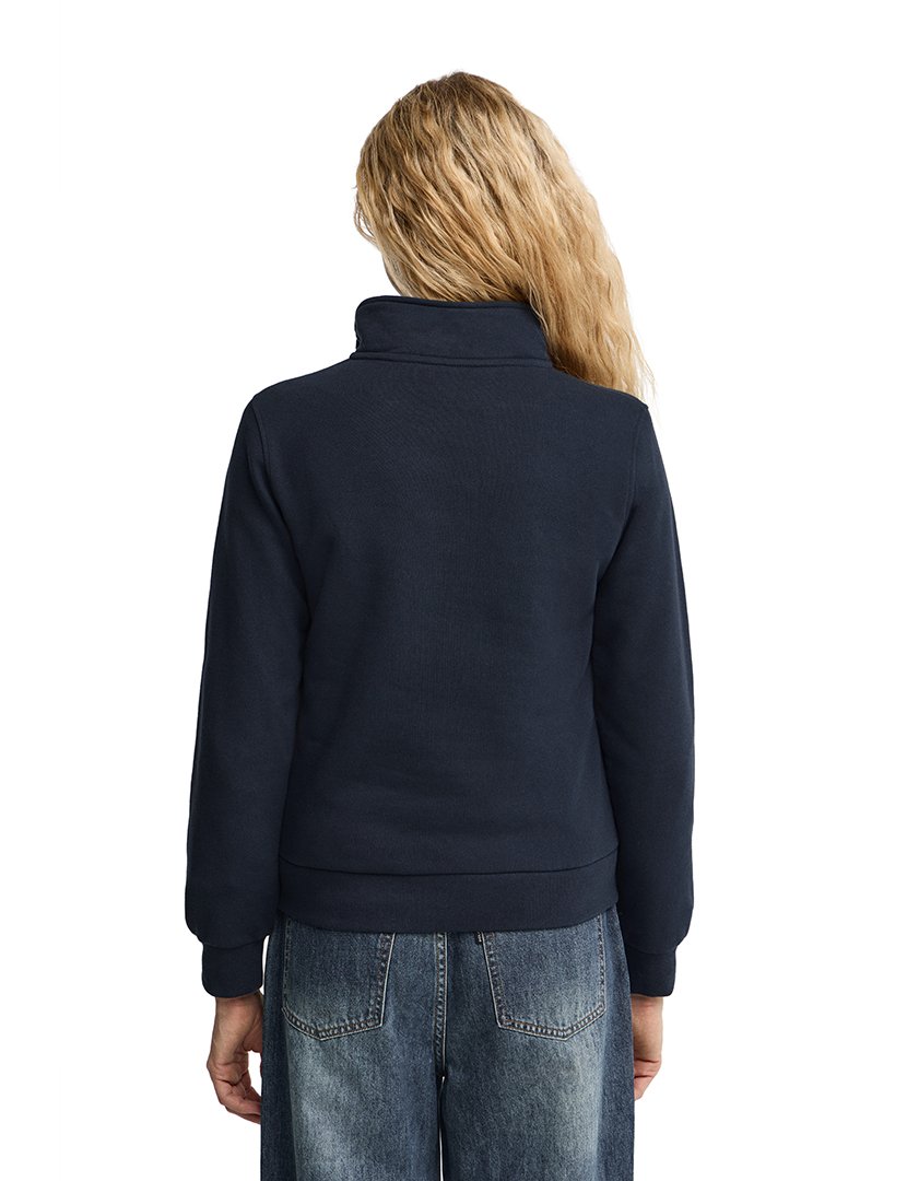 Sweatshirt com meio fecho Seldon Azul Marinho