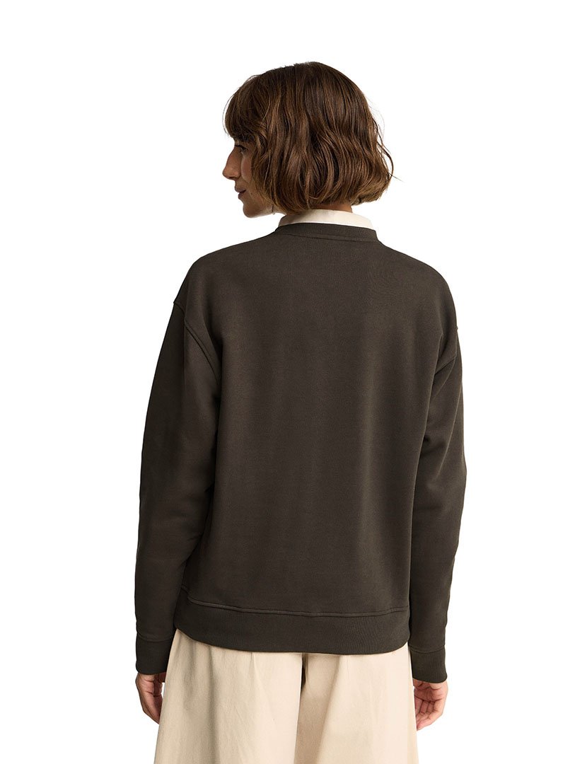 Sweatshirt boxy fit Castano Escuro