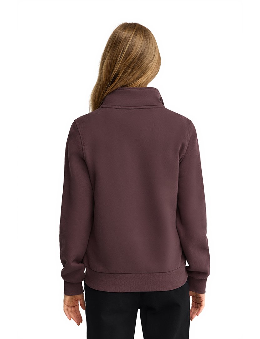 Sweatshirt com meio fecho Seldon Ameixa