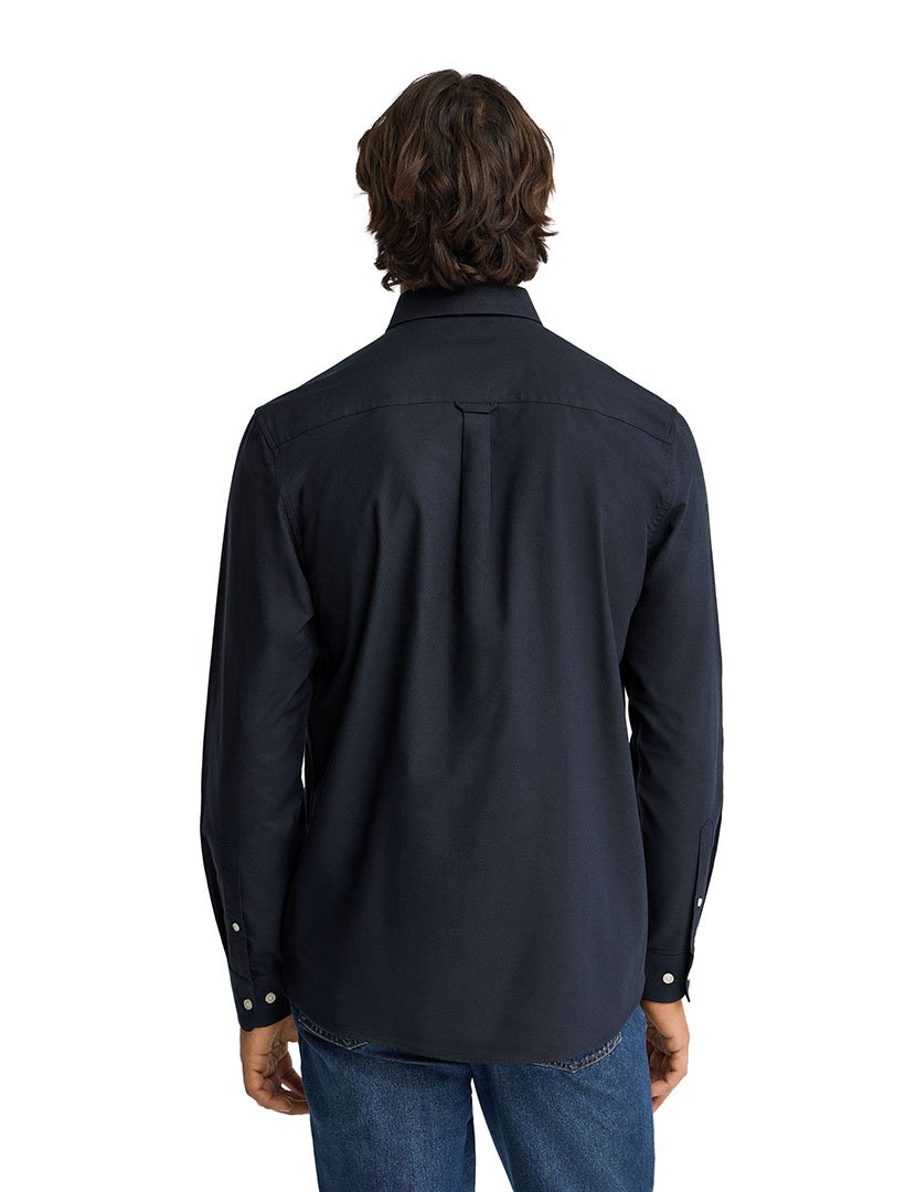 Camisa de manga comprida Oxford Azul Marinho