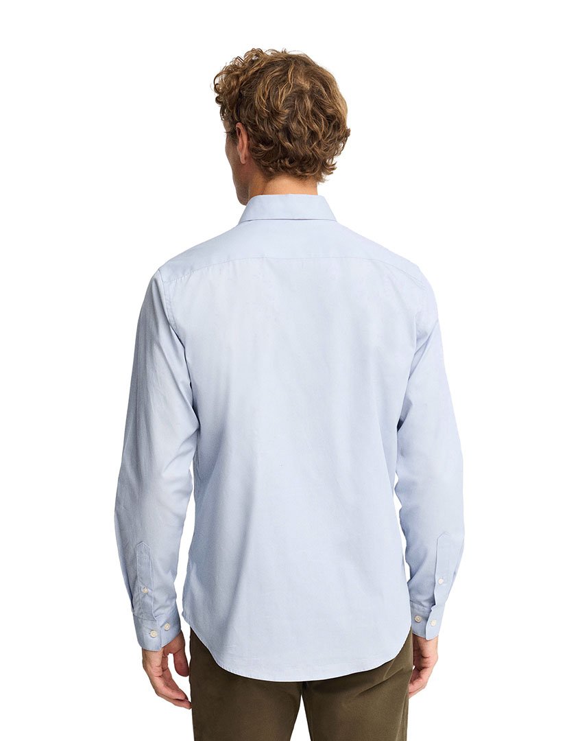 Camisa de manga comprida slim fit Azul Claro