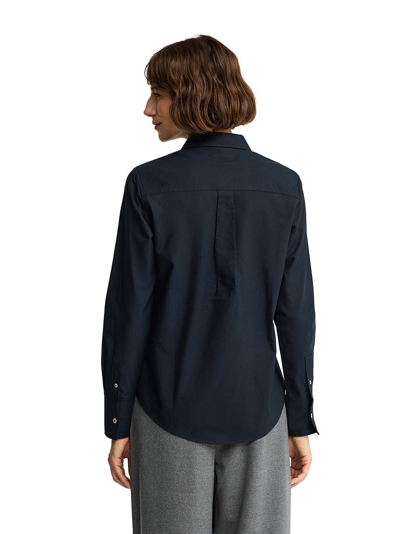 Camisa de manga comprida Oxford Azul Marinho