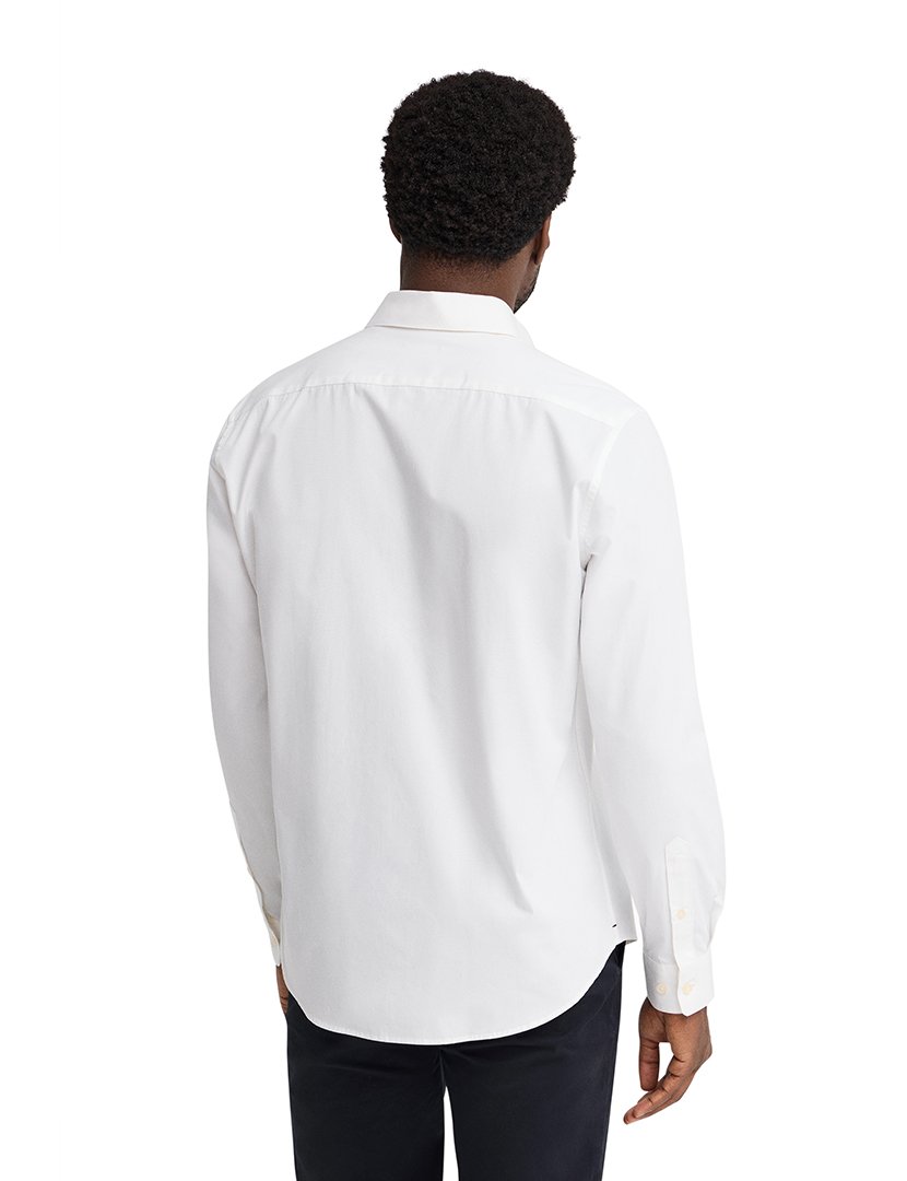 Camisa de manga comprida slim fit Branco