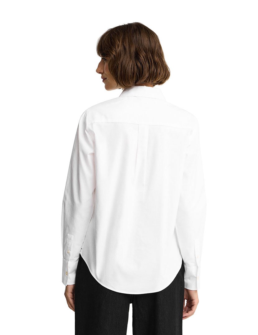 Camisa de manga comprida Oxford Branco