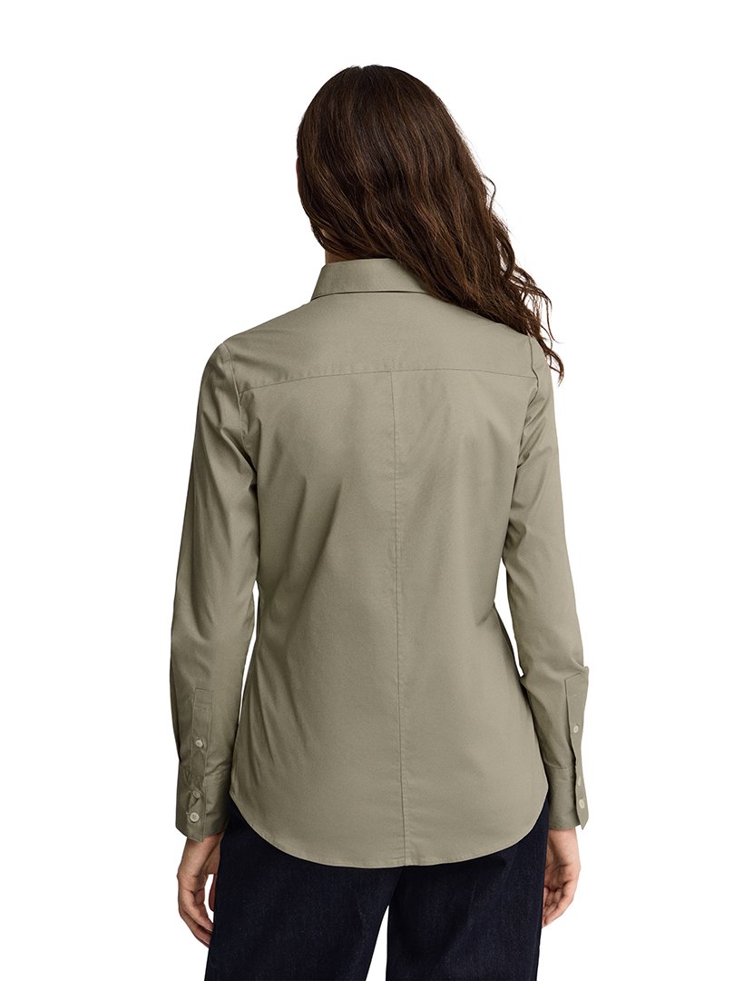 Camisa de manga comprida slim fit Verde