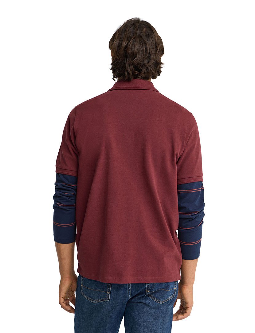 Pólo regular fit Bordô