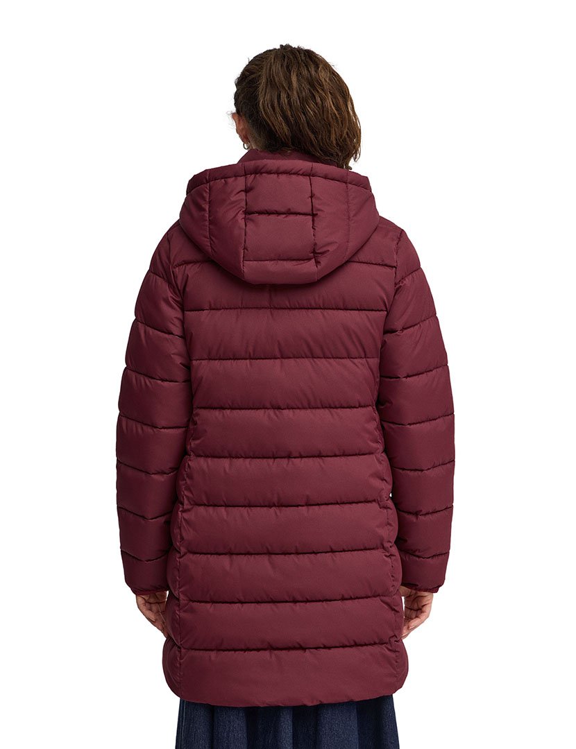 Casaco ultralight com capuz Bruna Bordô