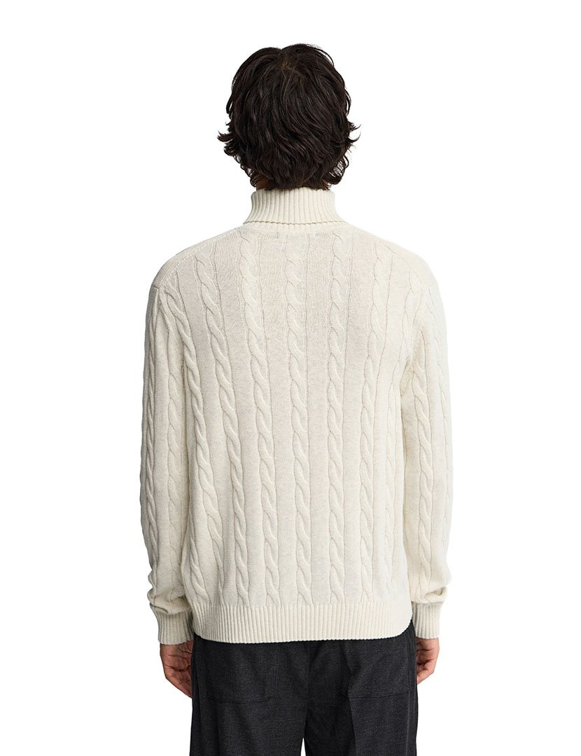 Camisola de gola alta de lã GG9 Bege
