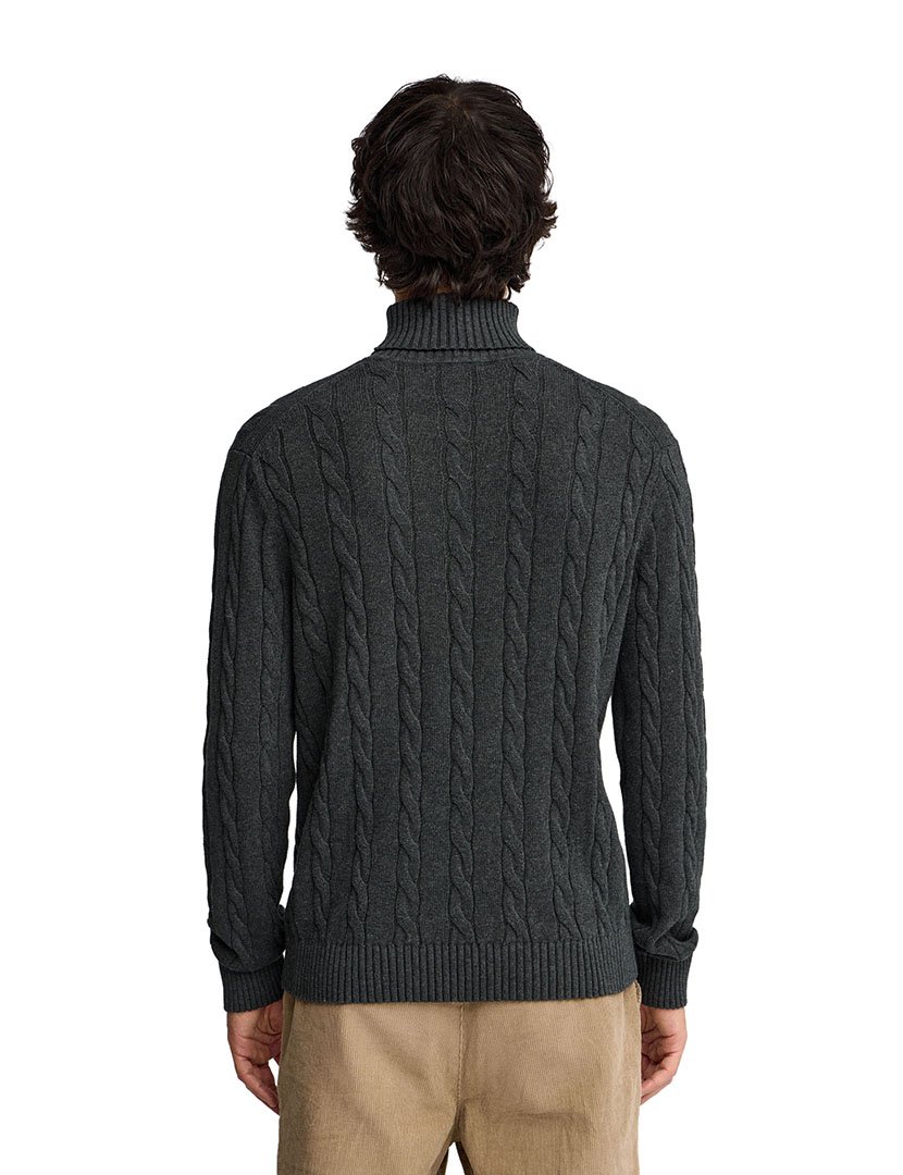 Camisola de gola alta de lã GG9 Cinzento