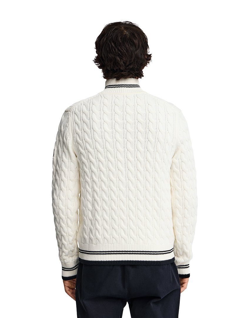 Cardigan emblema náutico GG5 Bege