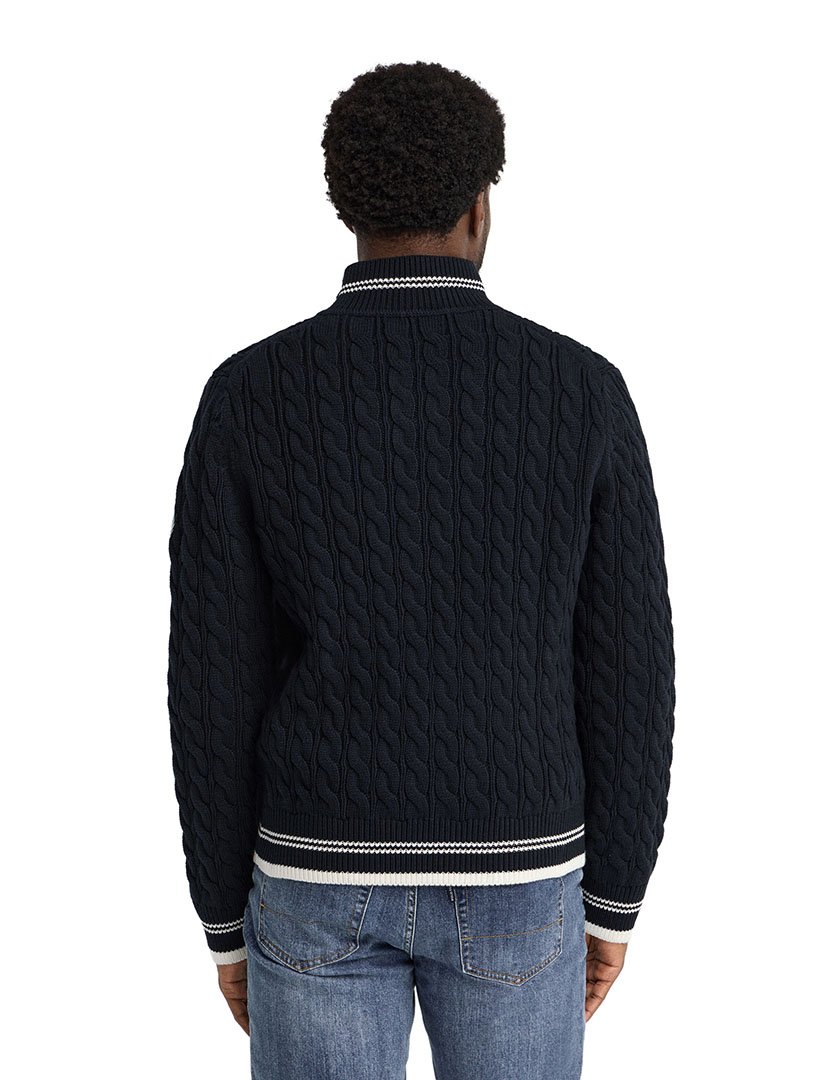 Cardigan emblema náutico GG5 Azul Marinho