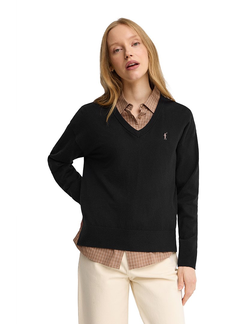 Camisola de lã GG12 Preto