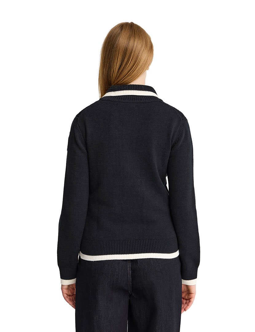 Cardigan emblema náutico GG5 Azul Marinho
