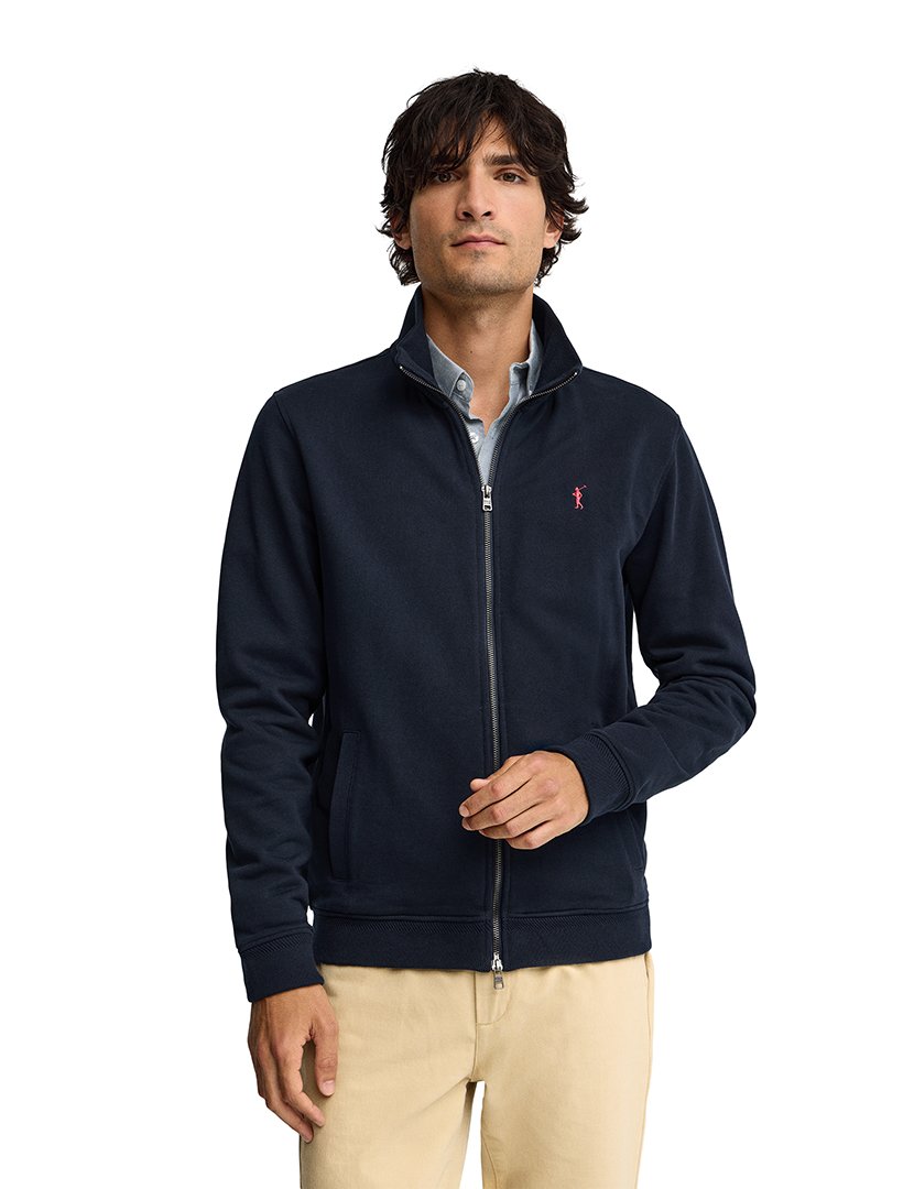 Cardigan com fecho Azul Marinho