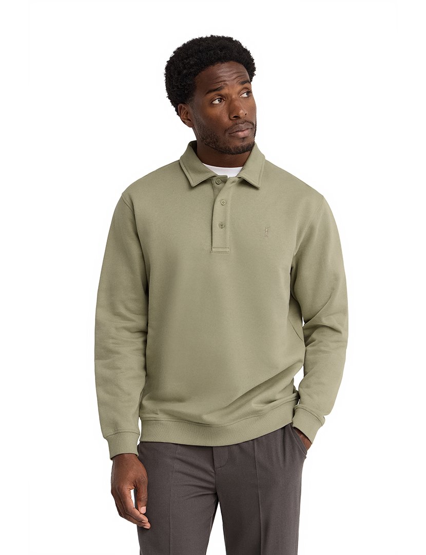 Pólo de manga comprida regular fit Verde