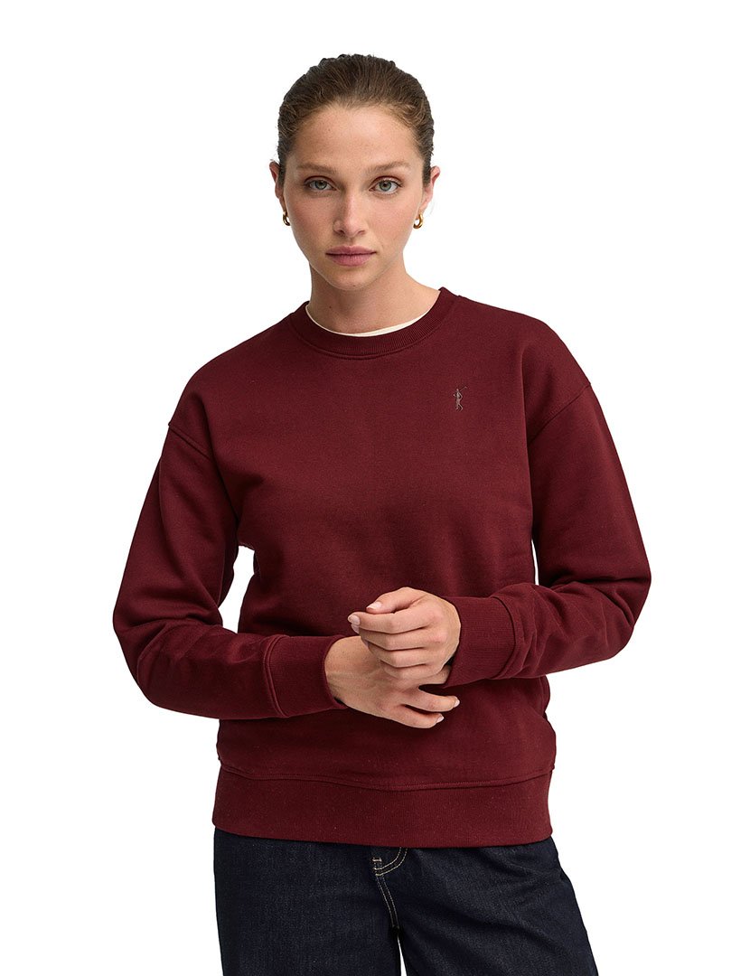 Sweatshirt boxy fit Bordô