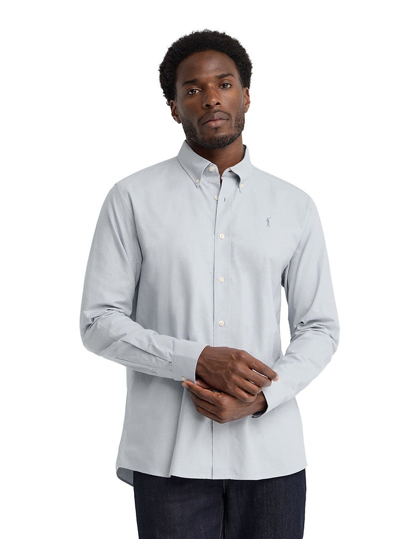 Camisa de manga comprida Oxford Azul Claro