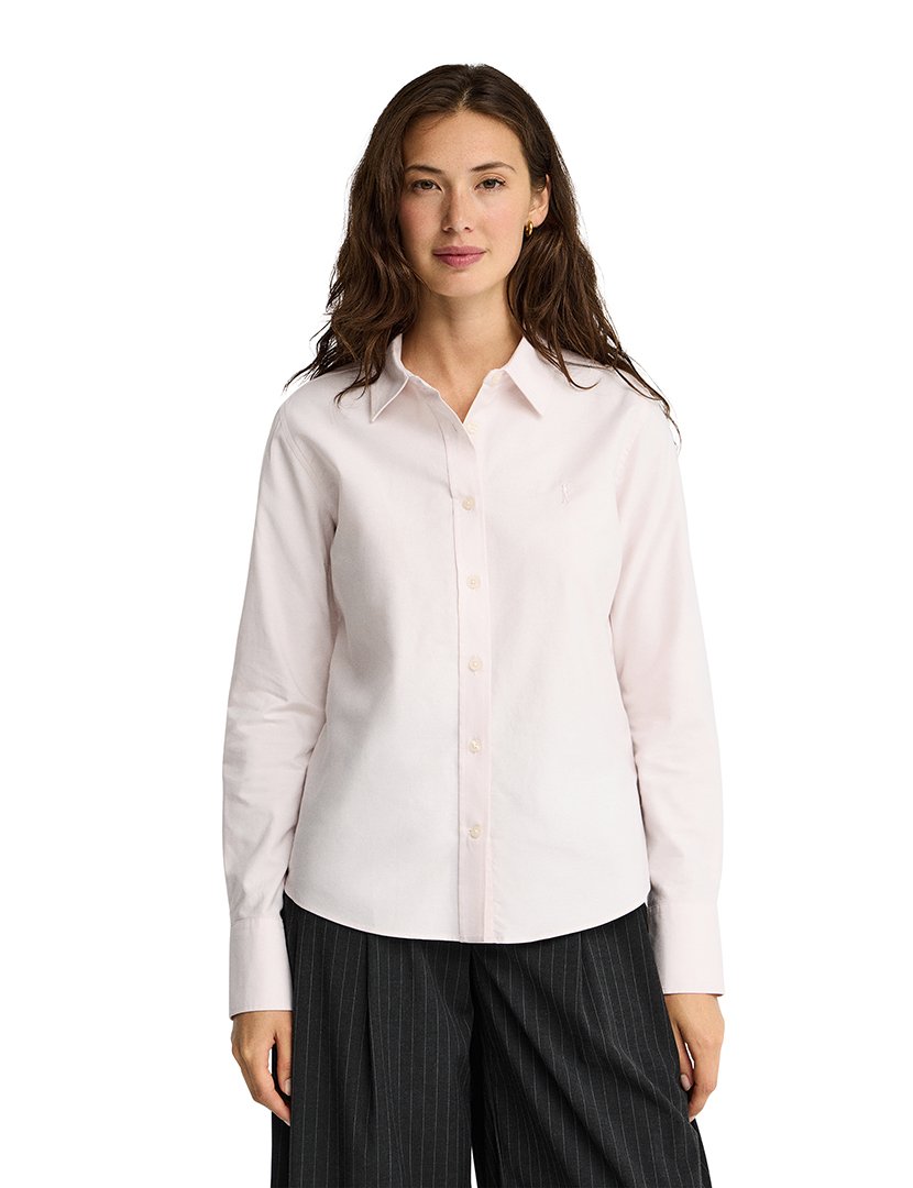 Camisa de manga comprida Oxford Rosa claro