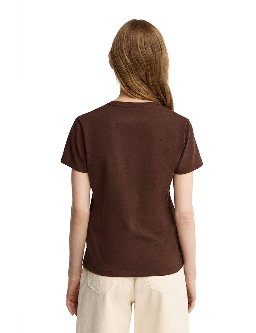 T-Shirt regular fit Castanho