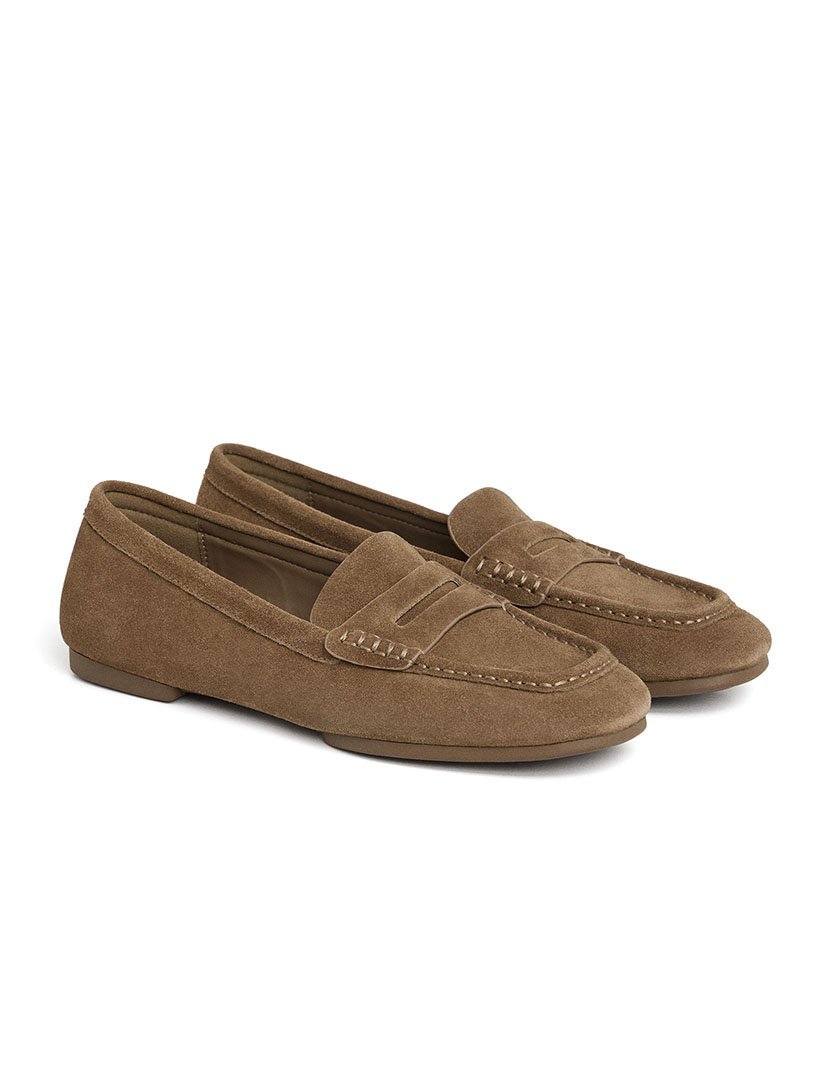 Mocassins Anto de camurça Castanho