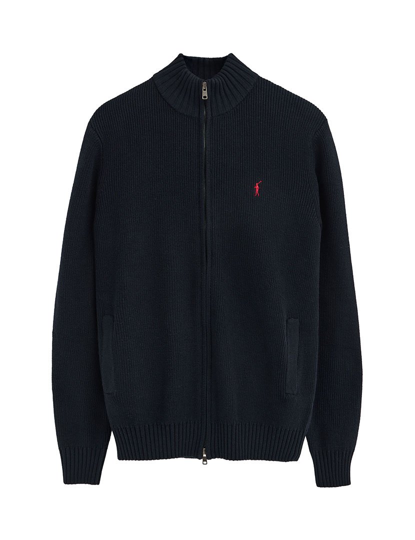 Cardigan de lã GG9 Azul Marinho