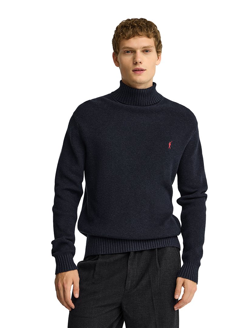 Camisola de gola alta GG9 Azul Marinho