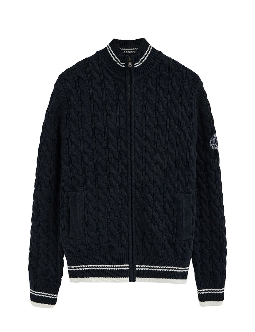Cardigan emblema náutico GG5 Azul Marinho