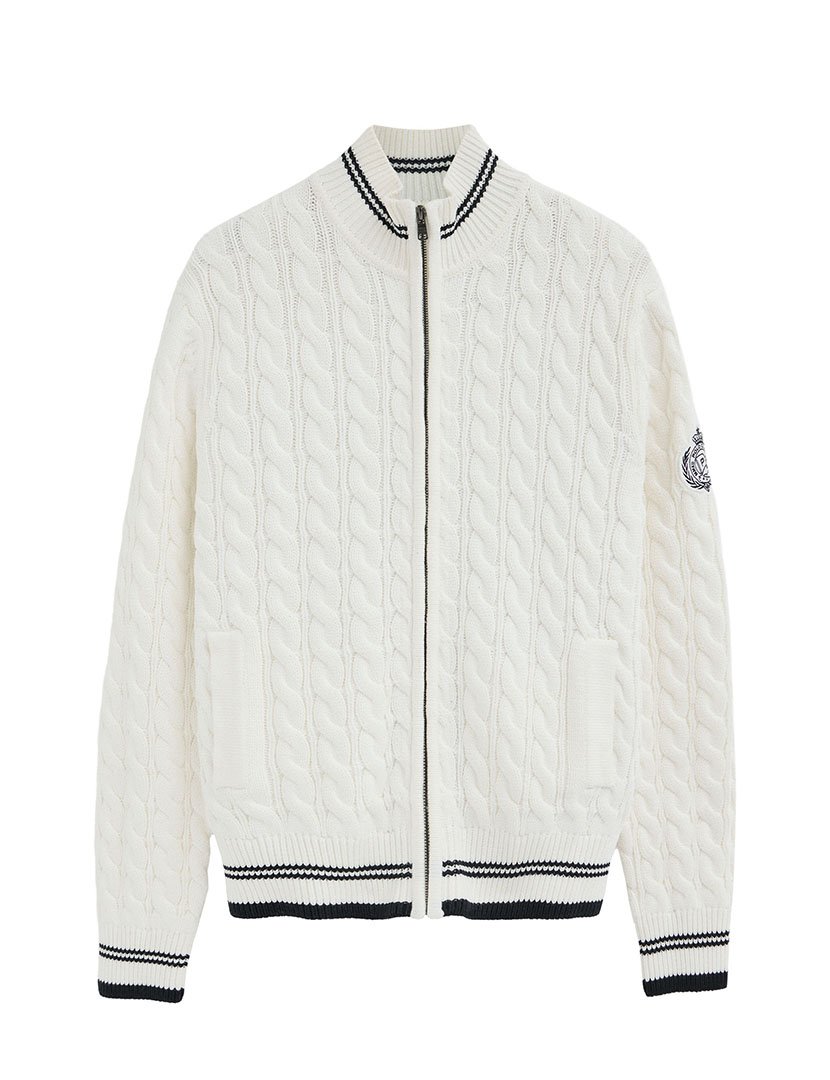 Cardigan emblema náutico GG5 Bege