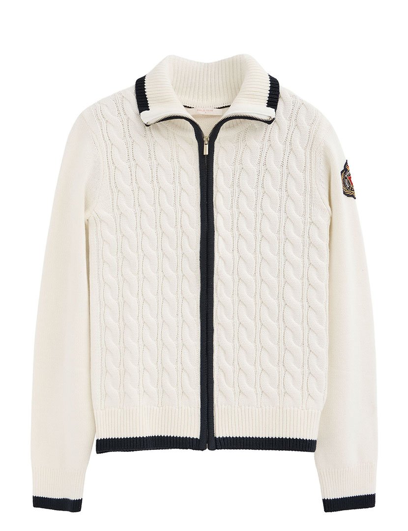 Cardigan emblema náutico GG5 Bege