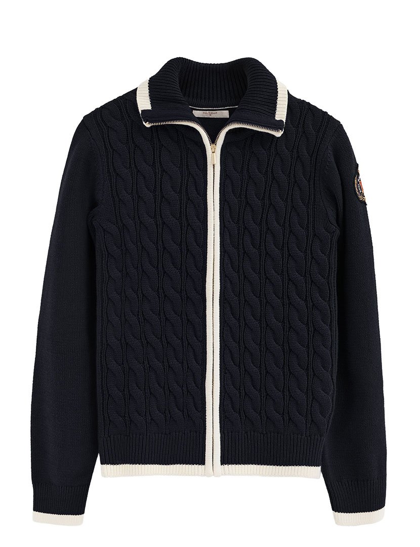 Cardigan emblema náutico GG5 Azul Marinho